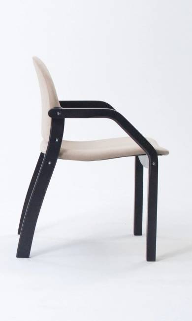 Стул-кресло Джуно 2.0 чёрный/бежевый