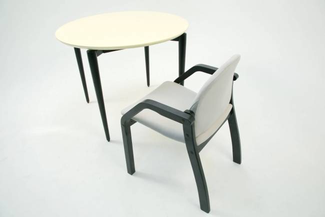 Стул-кресло Джуно 2.0 чёрное дерево/серый