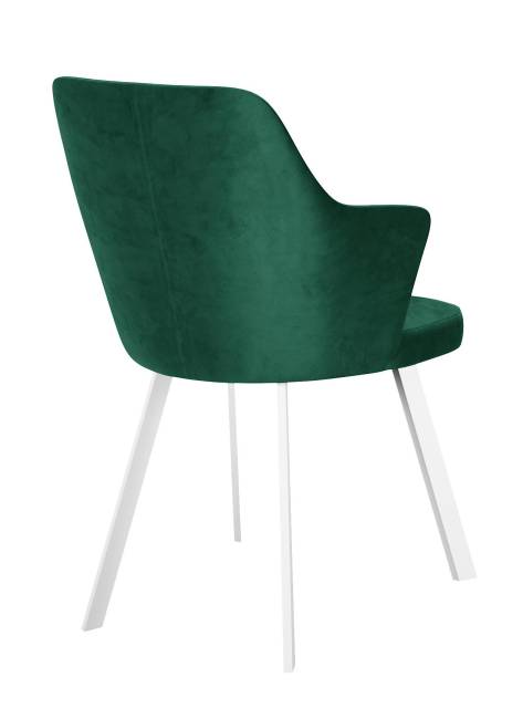 Стул DikLine 345 K13 изумруд, ножки белые Стул DikLine 345 K13 изумруд, ножки белые
