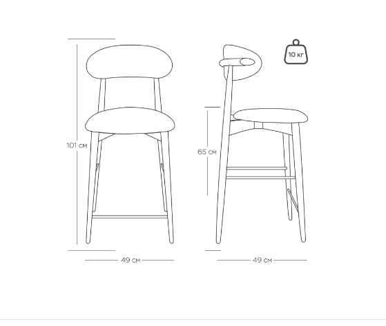 Стул Glory полубарный графит, опора бук светлый Стул Glory полубарный графит, опора бук светлый