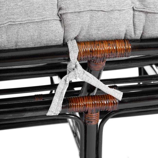 Диван MAMASAN/МАМАСАН 23/02 W /с подушкой/ 169х102х80 см, Antique brown, матрац 182х119 см, ткань серо-бежевая 3М 16/2 Antique brown