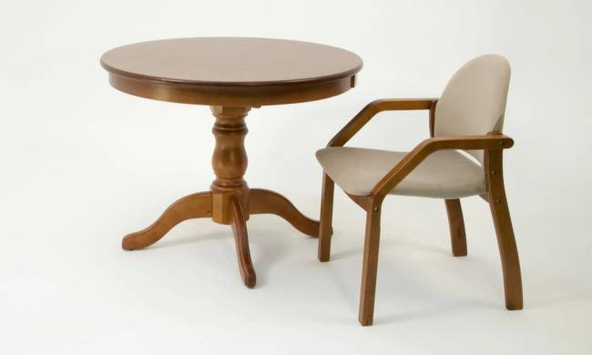 Обеденная группа Брамос К 100 орех со стульями Джуно орех бежевый