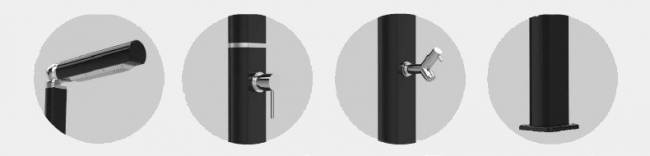 Душ уличный Quick Q125 500х90х2100 мм