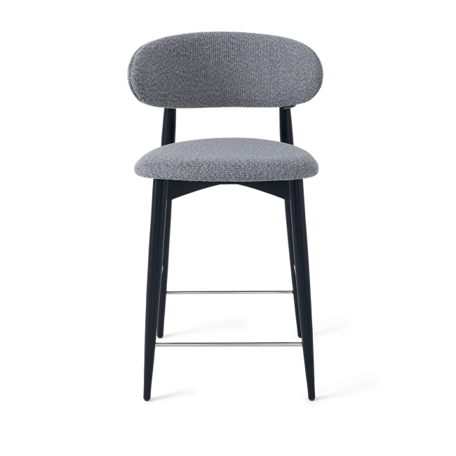 Стул Glory полубарный серый, опора бук черный Стул Glory полубарный серый, опора бук черный