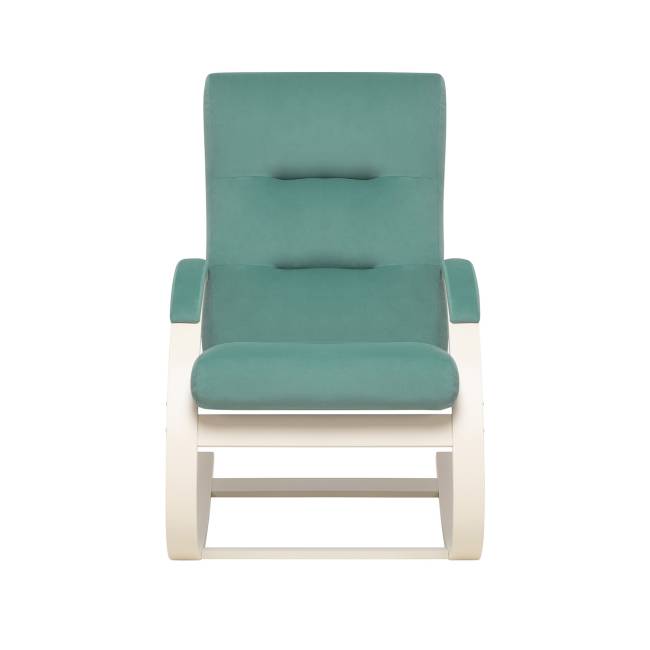 Кресло-качалка Leset Милано Слоновая кость V43 зелёный