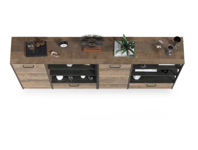 Два комода с дверкой и ящиком Трувор цвет дуб гранж песочный/интра