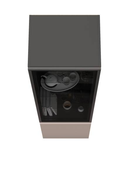 Шкаф-витрина Сидней 13.201 цвет антрацит/МДФ веллюто капучино Шкаф-витрина Сидней 13.201 цвет антрацит/МДФ веллюто капучино