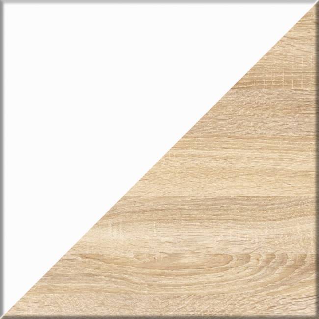 Большой комод МК1200.10 десять ящиков и письменный стол МСП1200 Мори цвет дуб сонома/белый