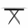 Стол-трансформер Лерон белый/черный
