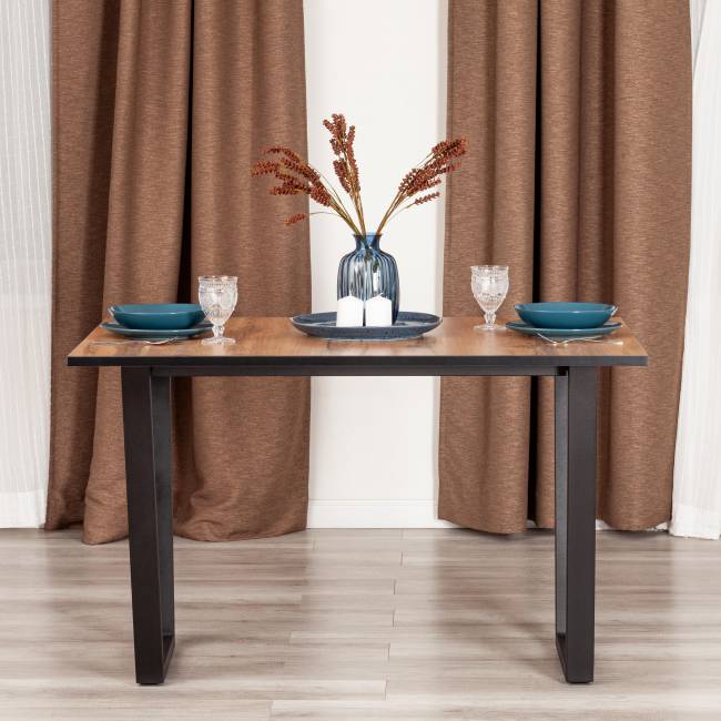 Стол COSTA ЛДСП/HPL/металл, 120 х 80 х 75 см, Дуб Вотан/чёрный Дуб Вотан/чёрный ЛДСП/HPL/металл Стол COSTA ЛДСП/HPL/металл, 120 х 80 х 75 см, Дуб Вотан/чёрный Дуб Вотан/чёрный ЛДСП/HPL/металл