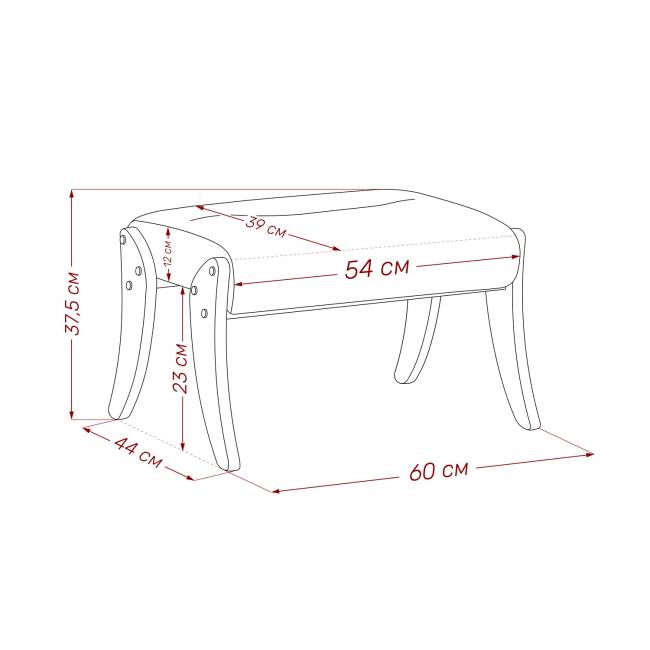 Пуф Leset Дэми Венге Malmo 95 (темно-серый)