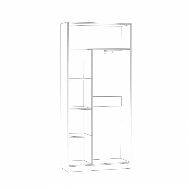 Ливерпуль Шкаф для одежды + карниз Ливерпуль Шкаф для одежды + карниз