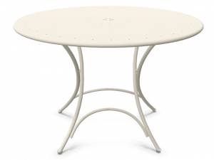 Стол металлический складной Pigalle белый Ø1050х740 мм