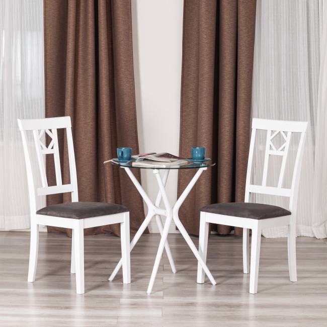 Стул Камилла сиденье мягкое (CAMILLE SOFT) / 1 шт. в упаковке дерево гевея, МДФ, 44х54х95, pure white (402) , ткань, серый Стул Камилла сиденье мягкое (CAMILLE SOFT) / 1 шт. в упаковке дерево гевея, МДФ, 44х54х95, pure white (402) , ткань, серый