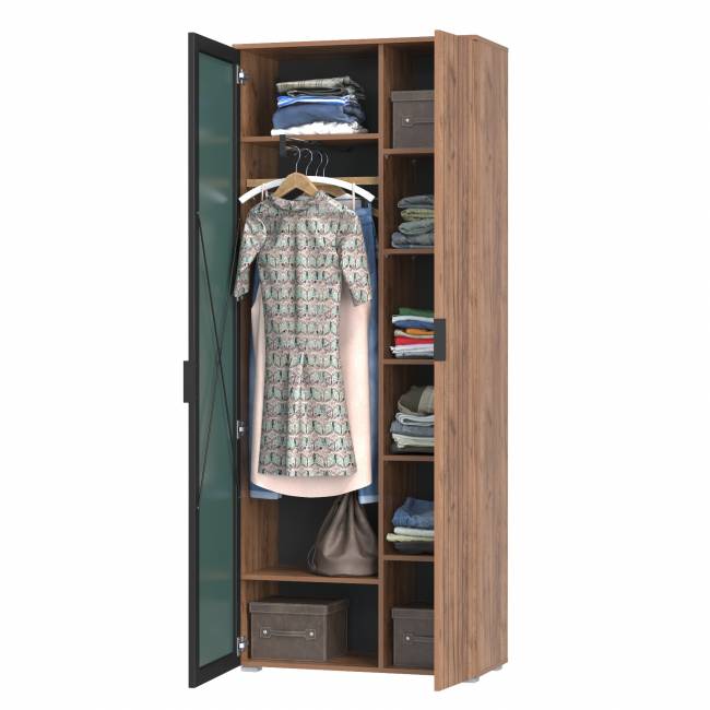 Шкаф с зеркалом Гранд 13.226 цвет дуб крафт табачный