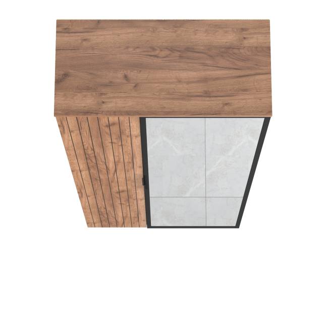 Шкаф с зеркалом Гранд 13.226 цвет дуб крафт табачный