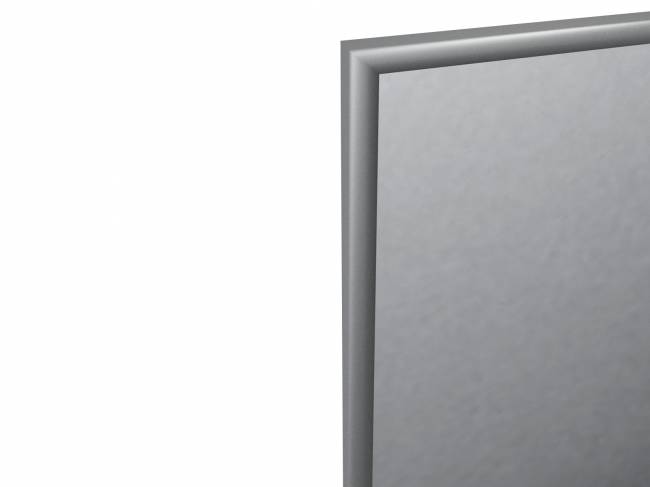 Зеркало настенное в раме Сельетта-6, матовое серебро 110 см х 40 см