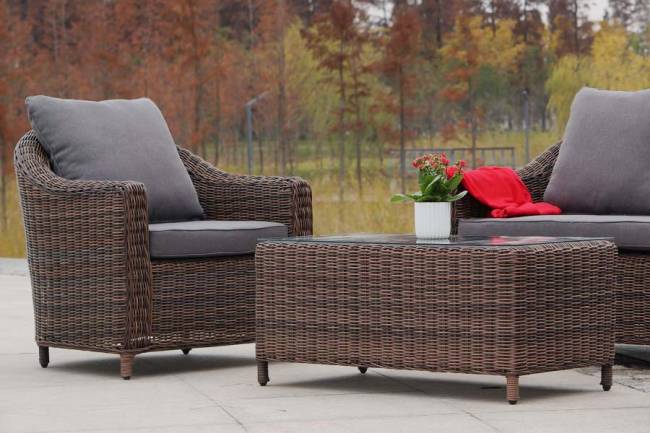 "Кон Панна" лаунж-зона из искусственного ротанга, цвет коричневый "Кон Панна" лаунж-зона из искусственного ротанга, цвет коричневый