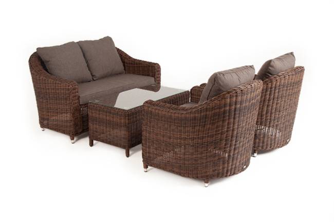 "Кон Панна" лаунж-зона из искусственного ротанга, цвет коричневый "Кон Панна" лаунж-зона из искусственного ротанга, цвет коричневый