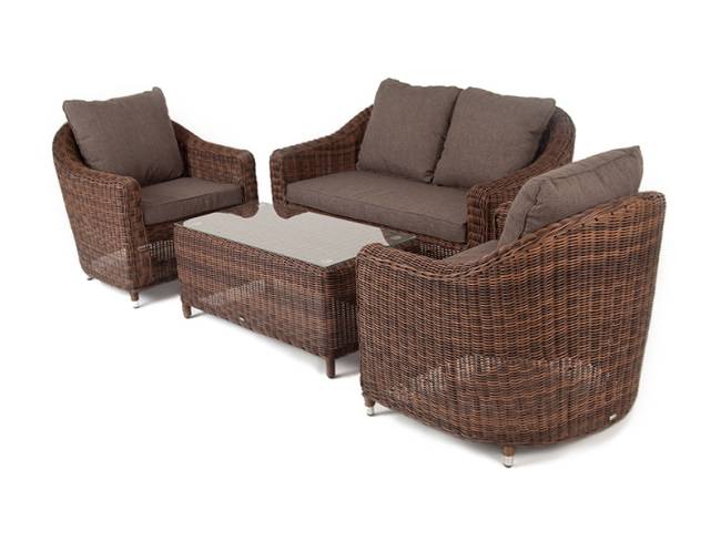 "Кон Панна" лаунж-зона из искусственного ротанга, цвет коричневый "Кон Панна" лаунж-зона из искусственного ротанга, цвет коричневый