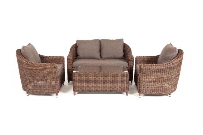 "Кон Панна" лаунж-зона из искусственного ротанга, цвет коричневый "Кон Панна" лаунж-зона из искусственного ротанга, цвет коричневый