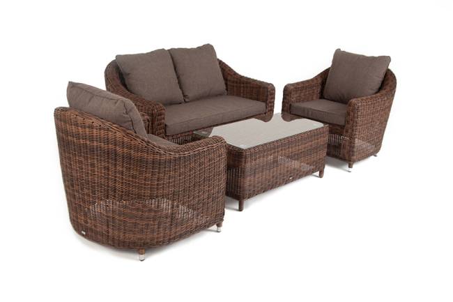 "Кон Панна" лаунж-зона из искусственного ротанга, цвет коричневый "Кон Панна" лаунж-зона из искусственного ротанга, цвет коричневый