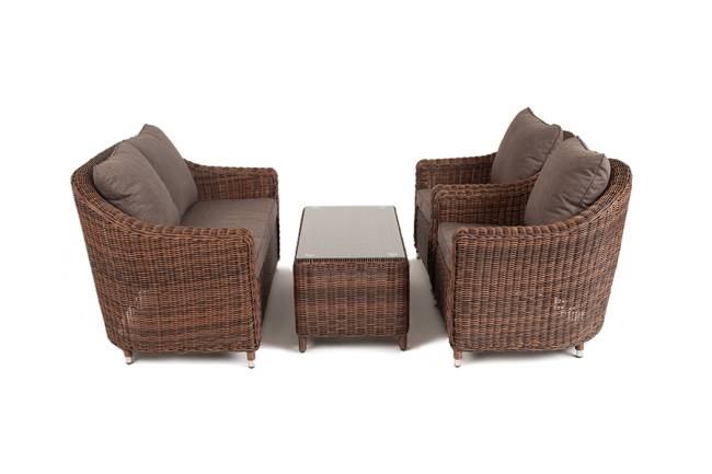 "Кон Панна" лаунж-зона из искусственного ротанга, цвет коричневый "Кон Панна" лаунж-зона из искусственного ротанга, цвет коричневый