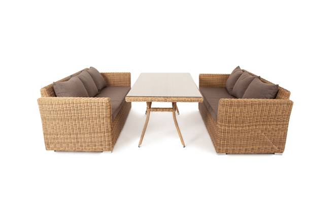 "Мокко Дабл" обеденная группа из искусственного ротанга, цвет соломенный "Мокко Дабл" обеденная группа из искусственного ротанга, цвет соломенный