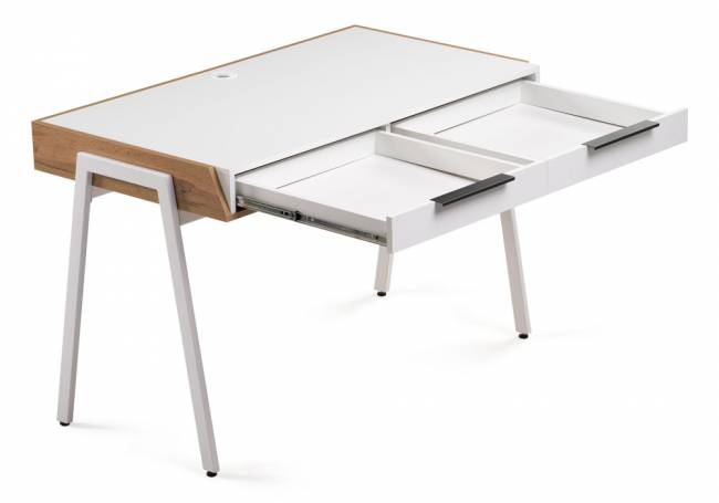 Рокс 116х65х77 белый / дуб вотан / белый