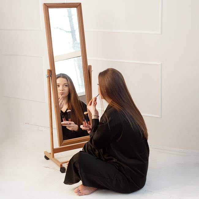 Зеркало напольное BeautyStyle 27 светло-коричневый  135 см х 42,5 см