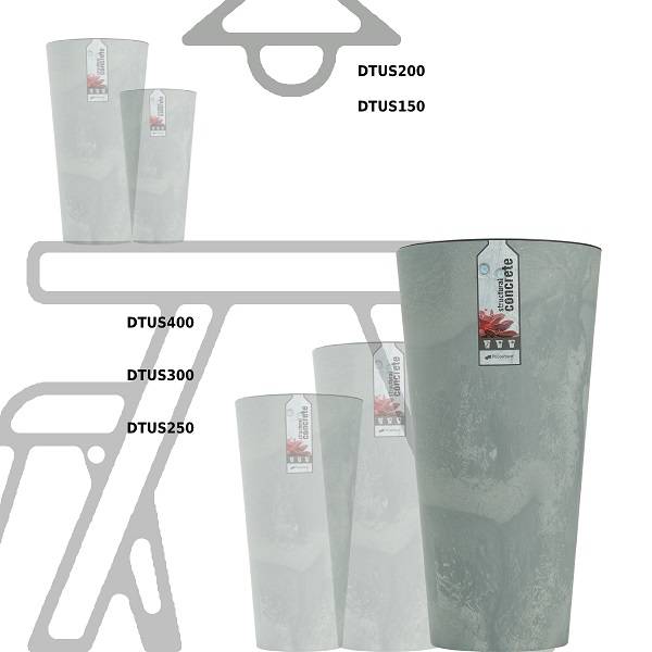 Кашпо для цветов Tubus Slim Beton DTUS400E-422U бетон 2 предмета 35 и 64 л Кашпо для цветов Tubus Slim Beton DTUS400E-422U бетон 2 предмета 35 и 64 л