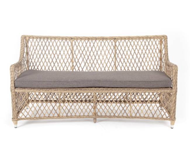 "Латте" диван двухместный из искусственного ротанга, цвет соломенный "Латте" диван двухместный из искусственного ротанга, цвет соломенный