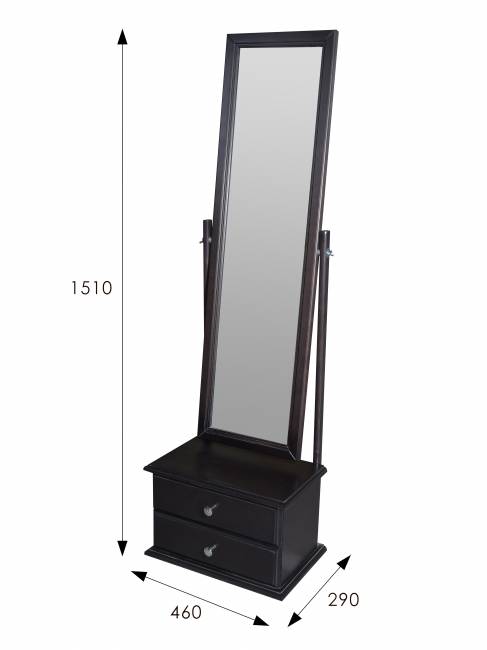 Зеркало с тумбой Селена венге 151 см х 46 см