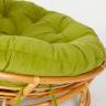 Кресло PAPASAN/ПАПАСАН 23/01 W  /с подушкой/ диаметр подушки 125 см, 115х101х104 см, Honey (мед), флок Олива, 23 Honey (мед)