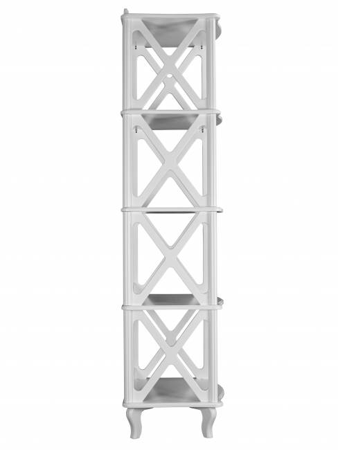 Этажерка-стеллаж Джульетта 4 уровня, молочный дуб Л