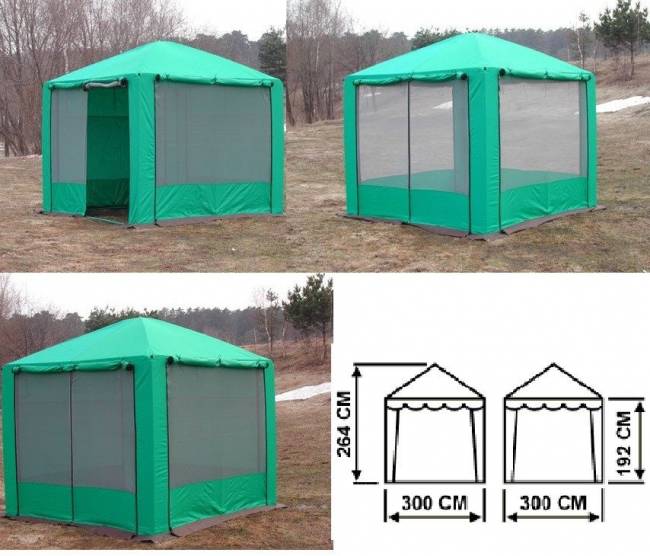 Шатер Митек ПИКНИК 3х3 м со стенками (2 места) Шатер Митек ПИКНИК 3х3 м со стенками (2 места)