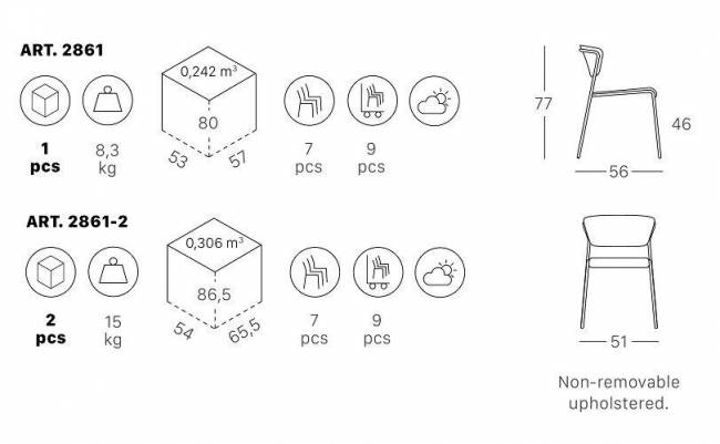 Стул с обивкой Lisa Waterproof голубой 510х560х770 мм Стул с обивкой Lisa Waterproof голубой 510х560х770 мм