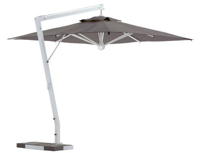 Зонт профессиональный 3х3 м Rimini Braccio белый, серо-коричневый 3000х3000 мм