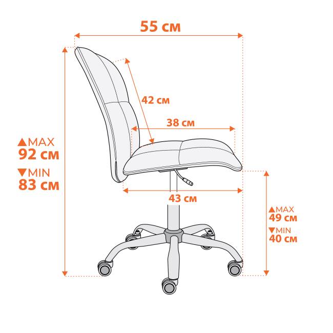 Кресло Azura кож/зам, черный, 36-6 черный кож/зам