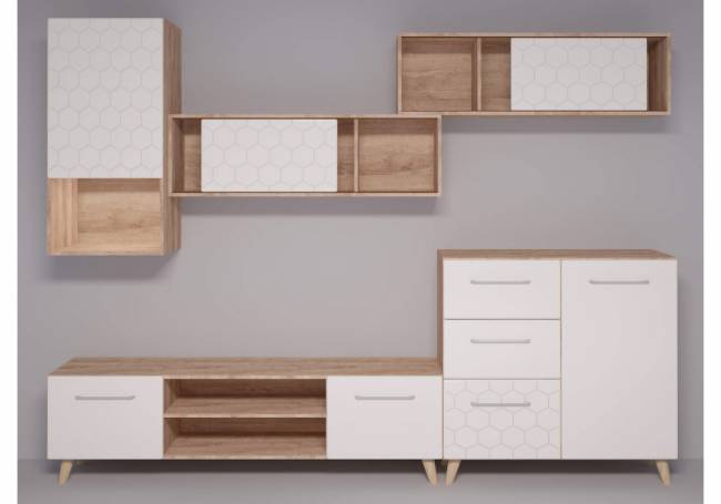 Мариус М-05 дуб баррик / белый матовый