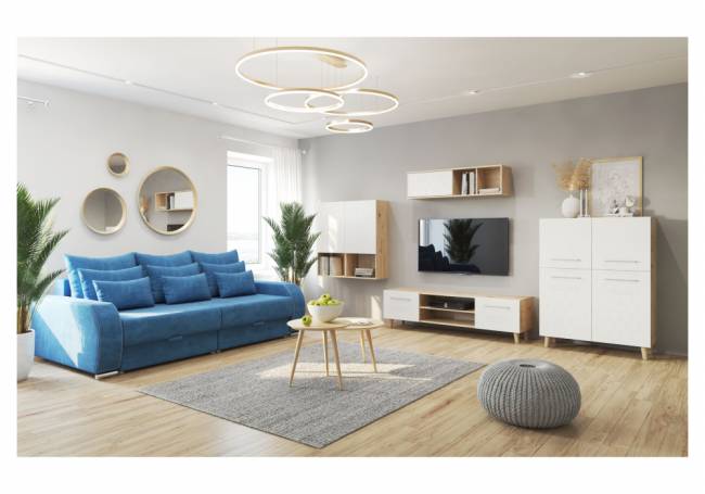 Мариус М-05 дуб баррик / белый матовый