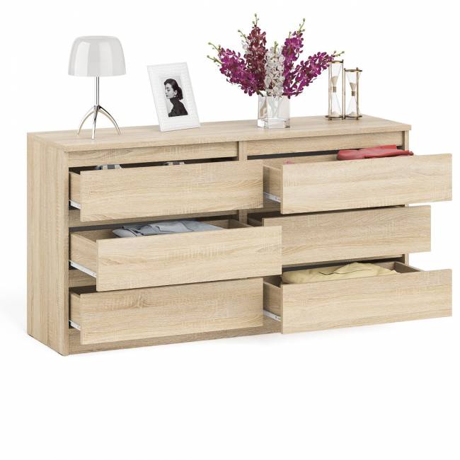 Комод на шесть ящиков Мори МК1380.6 цвет дуб сонома Комод на шесть ящиков Мори МК1380.6 цвет дуб сонома