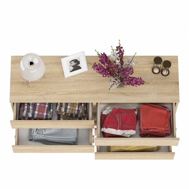 Комод на шесть ящиков Мори МК1380.6 цвет дуб сонома Комод на шесть ящиков Мори МК1380.6 цвет дуб сонома