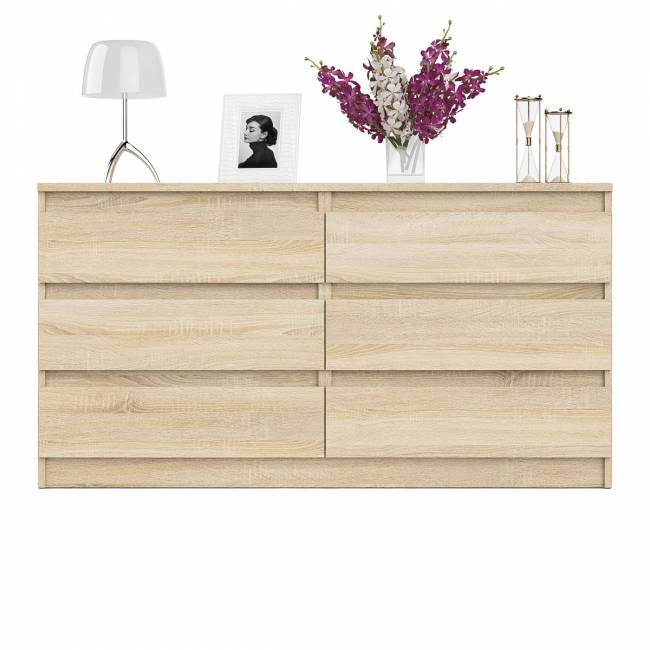 Комод на шесть ящиков Мори МК1380.6 цвет дуб сонома Комод на шесть ящиков Мори МК1380.6 цвет дуб сонома
