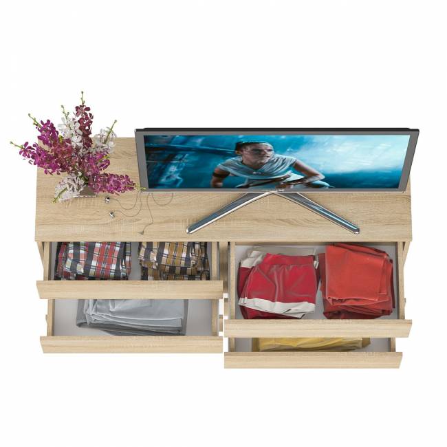 Комод на шесть ящиков Мори МК1380.6 цвет дуб сонома Комод на шесть ящиков Мори МК1380.6 цвет дуб сонома