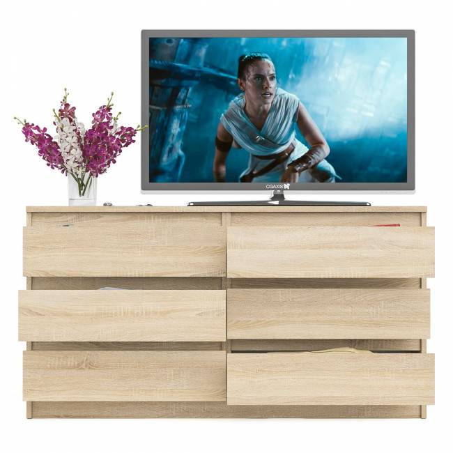 Комод на шесть ящиков Мори МК1380.6 цвет дуб сонома Комод на шесть ящиков Мори МК1380.6 цвет дуб сонома