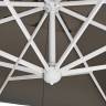 Зонт профессиональный 3х4 м Rimini Braccio белый, серо-коричневый 3000х4000 мм