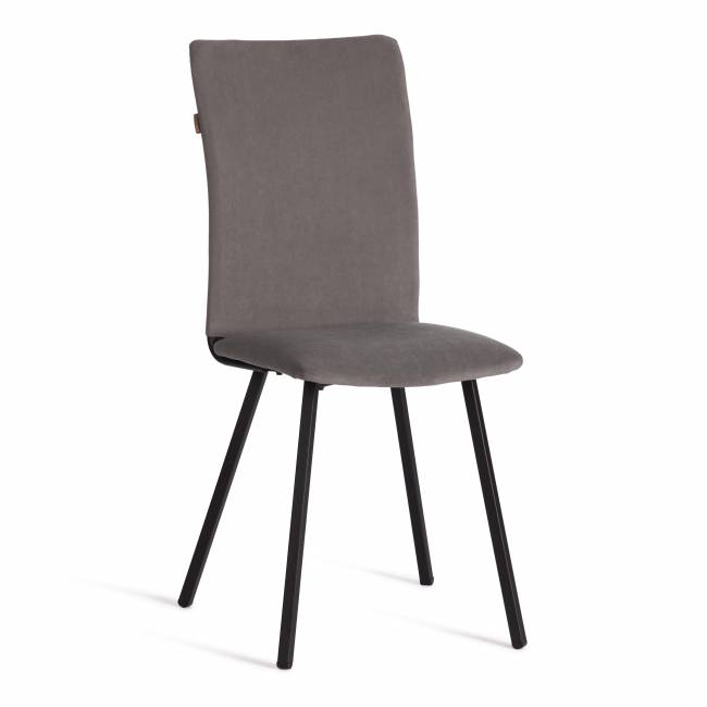 Стул обеденный La Rousse флок , серый/черный, 29, 49х50х93 серый флок