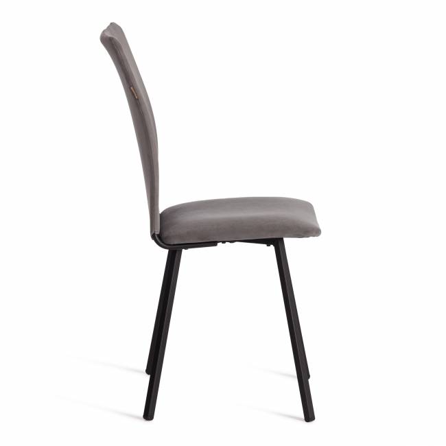 Стул обеденный La Rousse флок , серый/черный, 29, 49х50х93 серый флок