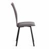 Стул обеденный La Rousse флок , серый/черный, 29, 49х50х93 серый флок
